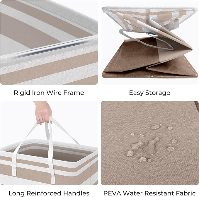 HomeHacks 2 Pack Large Laundry Baskets, Laundry Hampers Bags | Waterproof - Image 2