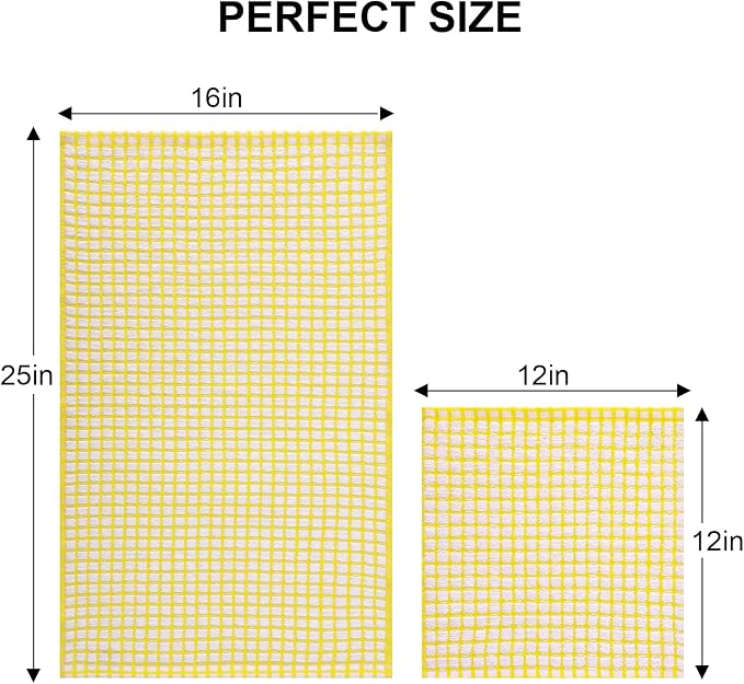 Kitinjoy Cotton 12 Pack Kitchen Towels and Dishcloths Sets - Image 6