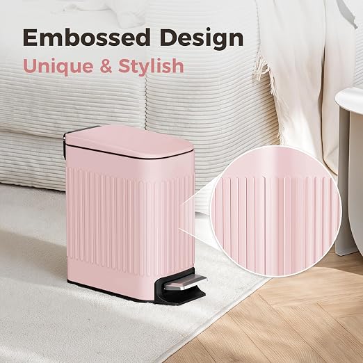 TrashAid Slim Bathroom Trash Can - Image 3