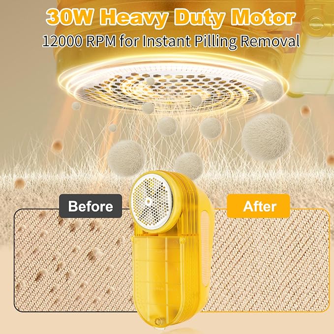 Fabric Shaver for Clothing and Furniture, 30W Commercial Corded Lint Remover - Image 2