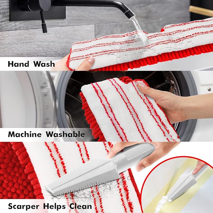 Two Sided Dust Mop for Floor Cleaning, 360°Microfiber Mop - Image 6