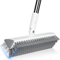 Scrub Brush with Long Handle, Extends to 55 in, Pivoting Triangle Head | by MUEE