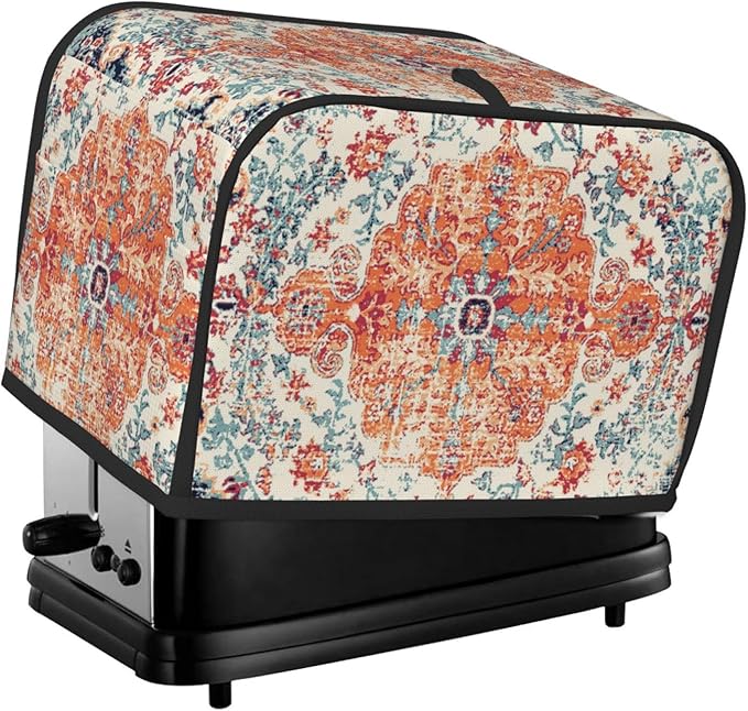Ethnic Boho 2 Slice Toaster Cover, Waterproof Toaster Dust Cover Bread Maker Protective For Small Kitchen Appliance Dining Room Home Table Decor Gifts