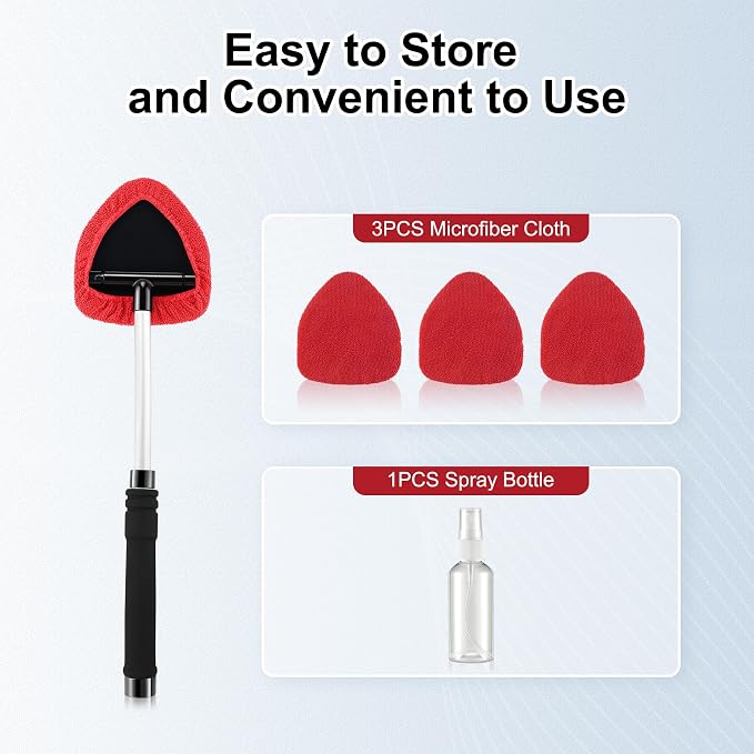 JUSTTOP Windshield Cleaner Tool, Car Interior and Exterior Window Cleaning Kit - Image 7