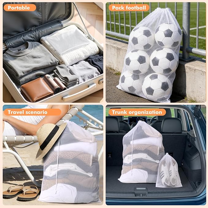 2 Pack Mesh Laundry Bags - Image 7
