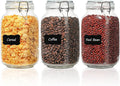 ComSaf Square Glass Canisters 51 oz 3 Pack by ComSaf