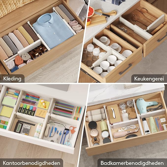 Lifewit 4" High Upgrade Drawer Divider, Adjustable Drawer Organizer Clothes | 5 - Image 8
