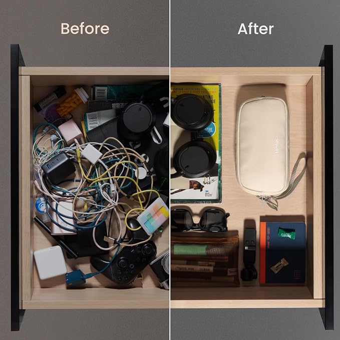 tomtoc Electronics Organizer Travel Case, Cable Organizer - Image 9