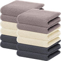 Homaxy 100% Cotton Waffle Weave Kitchen Dish Towels 12-Pack, Mixed Color | 13 x by Homaxy