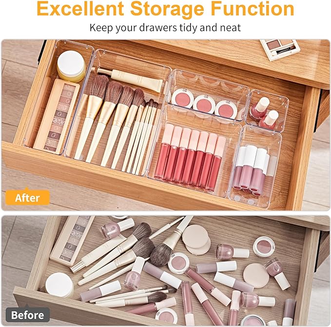 SMARTAKE 13-Piece Drawer Organizers - Image 4