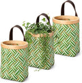 Yinkin 3 Pack 6 Inch Small Wall Hanging Basket Woven Wood Storage Basket by Yinkin