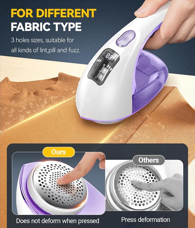 Ruidla Rechargeable Fabric Shaver and Lint Remover, 3-Speed Adjustable | - Image 5