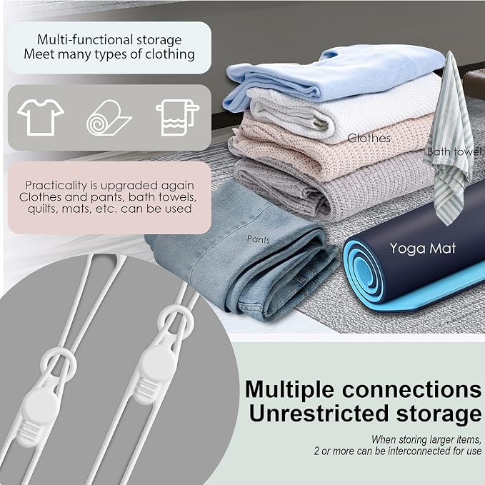 Silicone Cable Ties, Cord Organizer Cable Management, 2Sizes-White | Reusable - Image 5