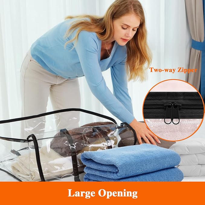 7 Pack Clear Clothes Storage Bags - Image 4