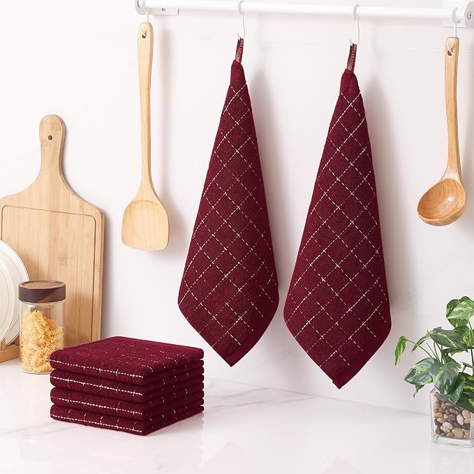 Homaxy 100% Cotton Terry Kitchen Dish Cloths, 8 Pack - Image 6