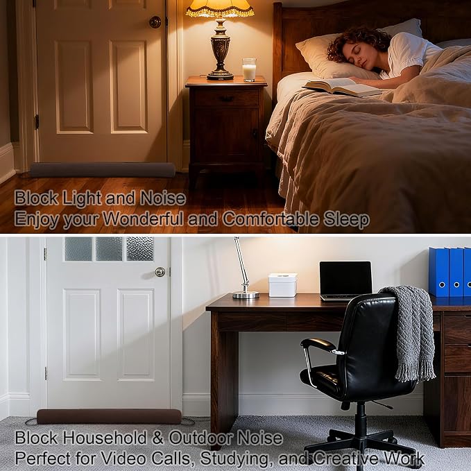 34 Inch Door Draft Stopper, Blocks Hot Cold Air - Image 3