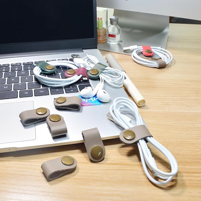 CAILLU Leather Cord Organizer, Cable Ties - Image 3