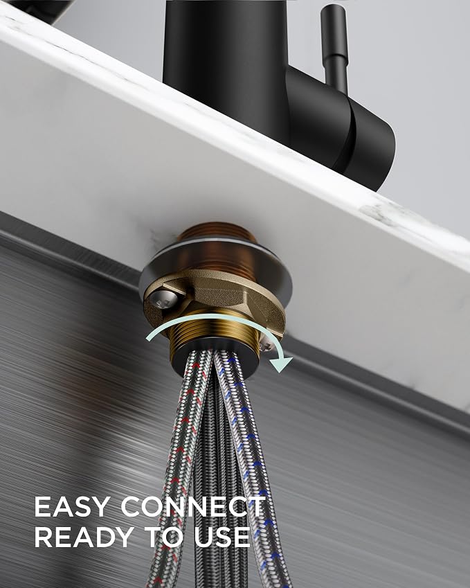FORIOUS Black Kitchen Faucet - Image 8