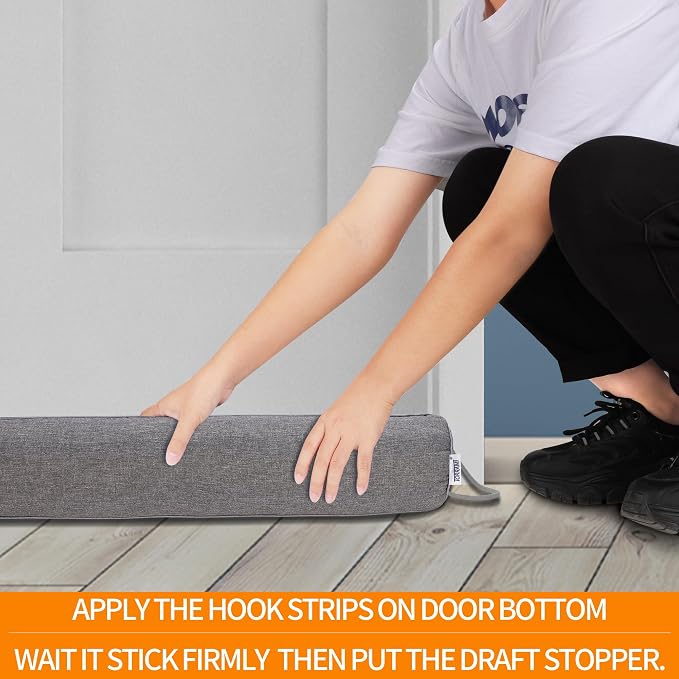 TORRAMI 32" Door Draft Stopper for Bottom of Doors, Seal Blocks Hot Air - Image 3
