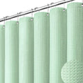 Dynamene Extra Long Waffle Shower Curtain 256 GSM Fabric 72"x84" Mint Green by Dynamene