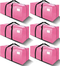 6 Pack Heavy Duty Extra Large Moving Bags W/Backpack Straps by VELVETSURE
