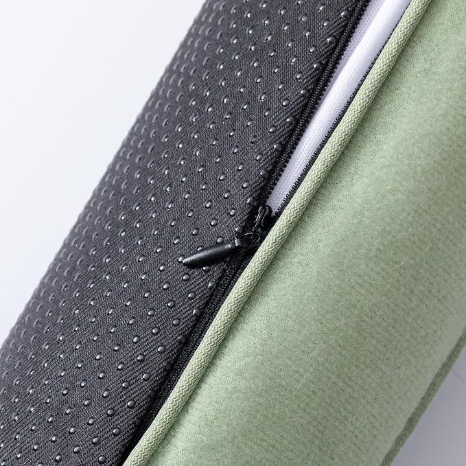 Sunolga Door Draft Stopper, Removable Washable Cover, Light Green | Weighted - Image 3