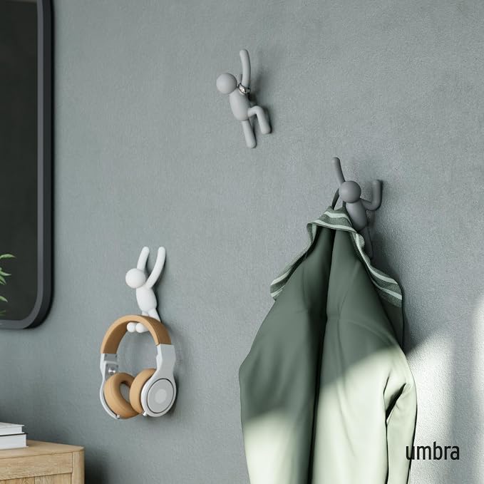 Umbra Buddy Wall Hooks, Decorative Wall Mount Coat Hooks, holds 5lbs per hook - Image 2
