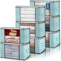 90L Large Storage Bags, 8 Pack Clothes Storage Bins Closet Organizers | by BuddingJoy-BuildaJoyfulLifeforYou