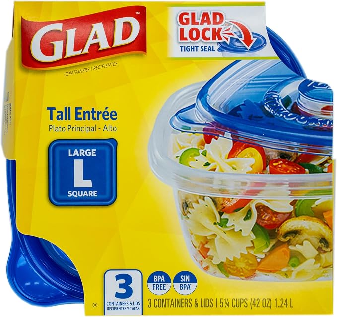 Glad GladWare Tall Entree Containers, Large Square, 42 Oz - Image 3