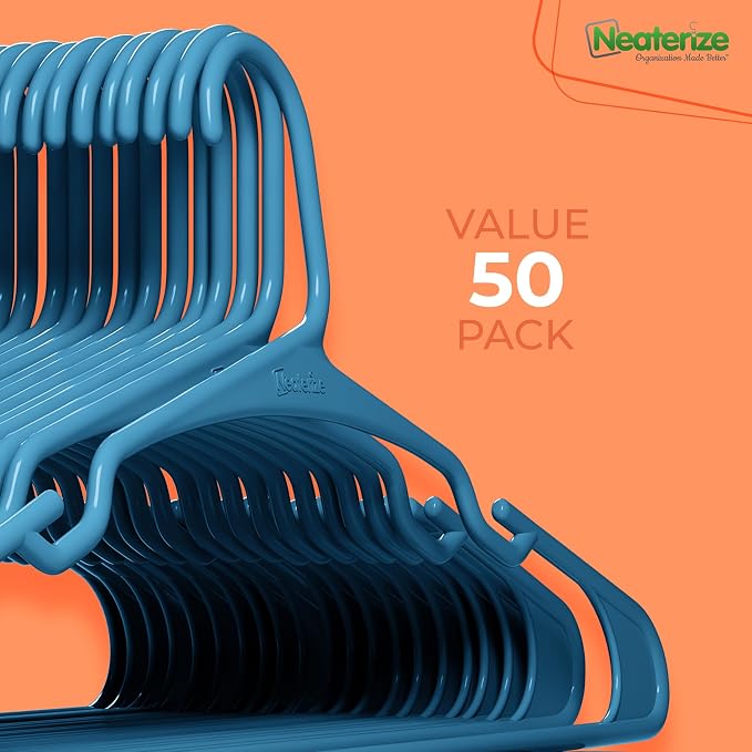 NEATERIZE Clothes Hangers Plastic 50 Pack - Image 7