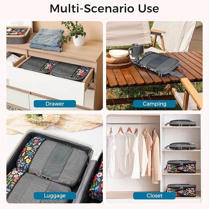 BAGAIL 4 Set/6 Set/8 Set Compression Packing Cubes Travel Accessories - Image 7