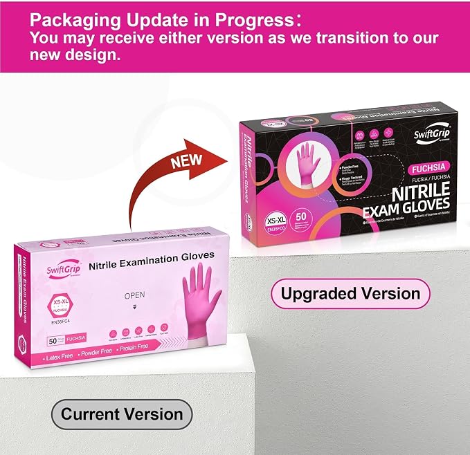 SwiftGrip Powder-Free Nitrile Gloves, Disposable Nitrile Gloves, Latex-Free - Image 9