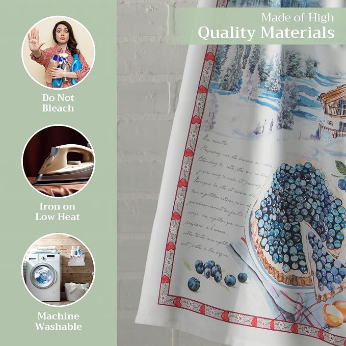 Maison d' Hermine Kitchen Towels Set of 3 Reusable 100% Cotton 27.50" x 20" - Image 3