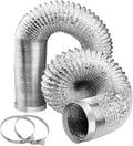 4-Inch Dryer Vent Hose 26FT, Flexible Aluminum Duct with 2 Clamps, Heavy-Duty Four Layer Protection for HVAC Ventilation and Exhaust