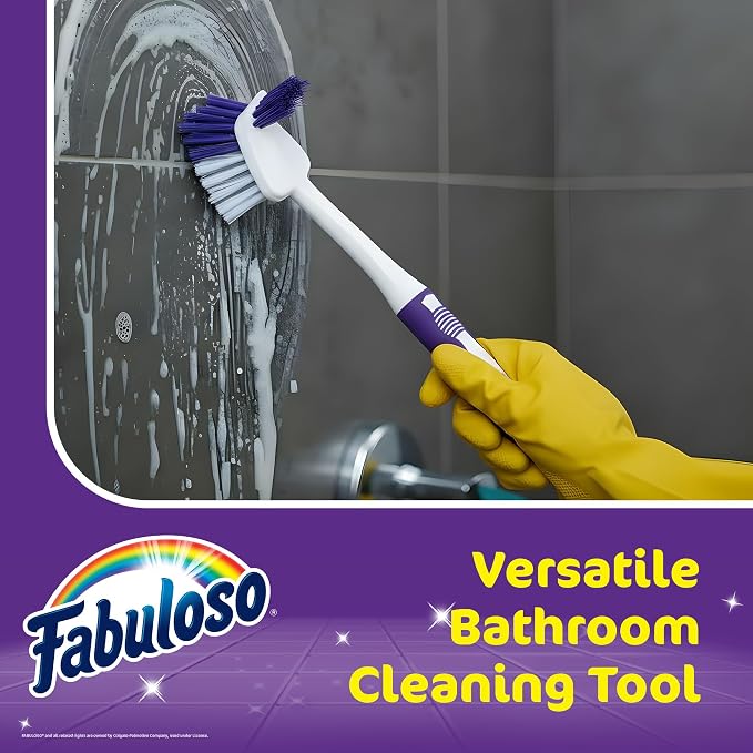 Fabuloso Long Tile Brush with Spot Scrubber, 11 Inch - Image 4