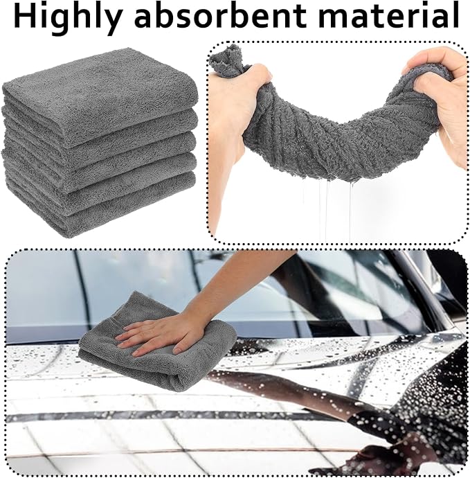 5 PCS Extra Large Microfiber Cleaning Cloth 30"x20", Washable Reusable Floor - Image 5