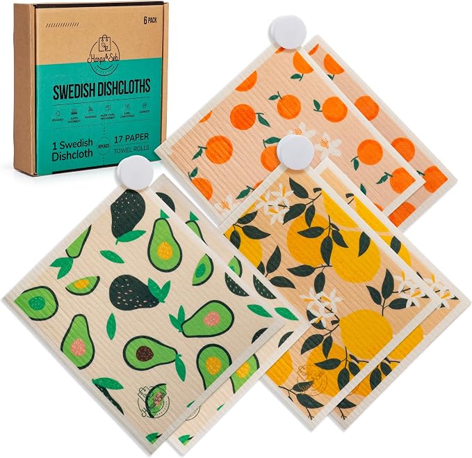 Harps&Seb Swedish Dishcloths for Kitchen Dishcloths by HarpsSeb