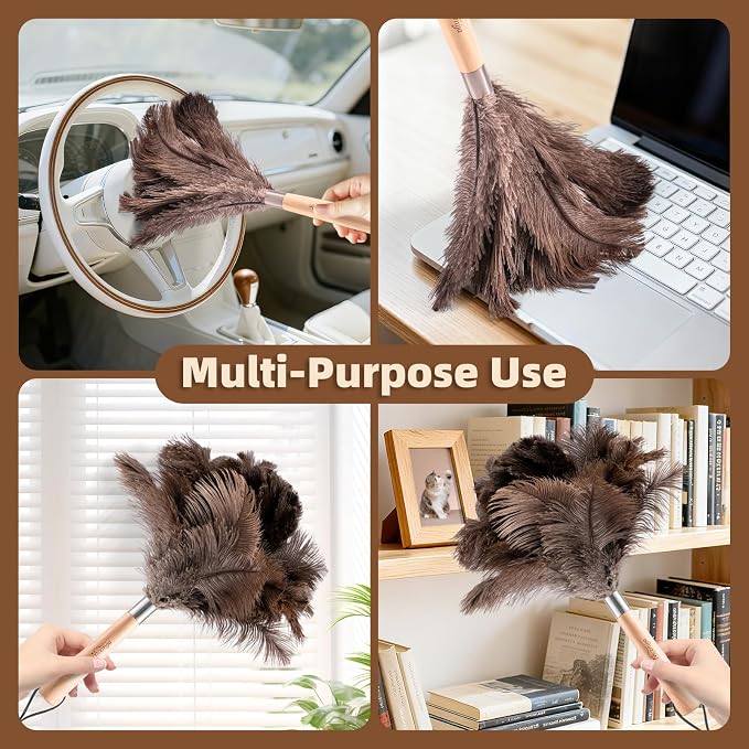 2 Pack Ostrich Feather Dusters for Cleaning - Image 6