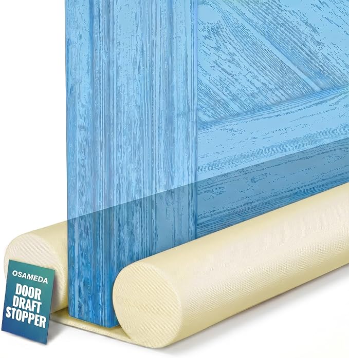 ‌‌OSAMEDA Under Door Draft Stopper Door Sweep Gap Filler Seal 36 Inch Beige | by Unknown