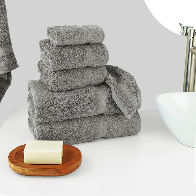 Chakir Turkish Linens 100% Cotton 6-Piece Towel Set, Oeko-Tex Certified: 2 Bath - Image 2