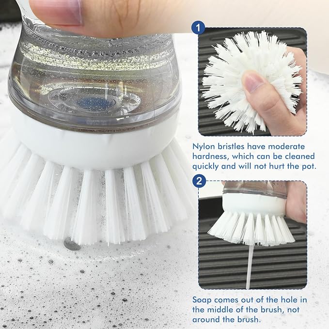 Palm Brush Refills for OXO Soap Dispensing Dish Brush | 4 Pack Cleaning - Image 6