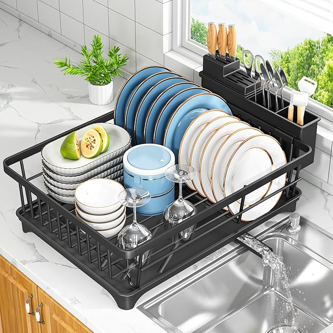 Kmiectse Dish Drying Rack for Small Kitchen Counter by Kmiectse