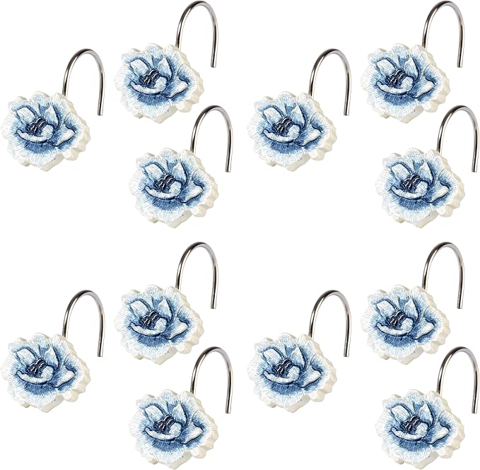 Zahari Home Dublin Rose Shower Hooks Set - Image 2