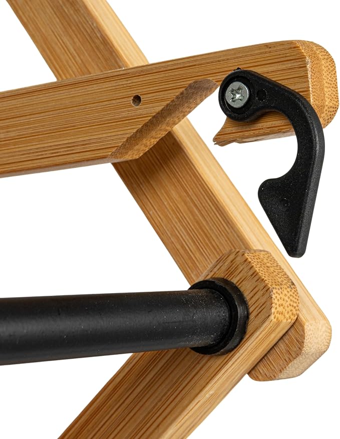 Household Essentials Bamboo Folding Clothes Drying Rack | Large Capacity - Image 4