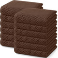 Homaxy 100% Cotton Waffle Weave Kitchen Dish Towels 12-Pack, Coffee | 13 x 28 by Homaxy