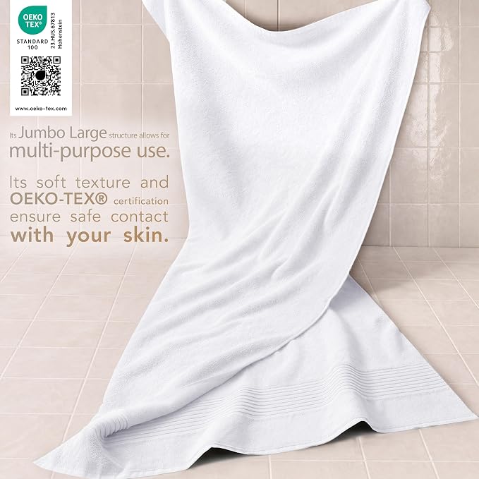 Cotton Paradise 100% Cotton Turkish Towel Set, Soft Absorbent Quick Dry - Image 3