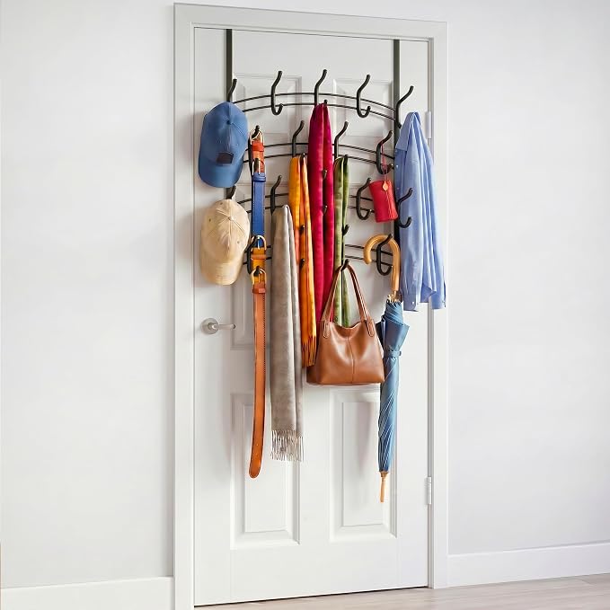 LYNK Professional® Home™ 36 Hook Over the Door Hooks, Door Hanger | Black - Image 3