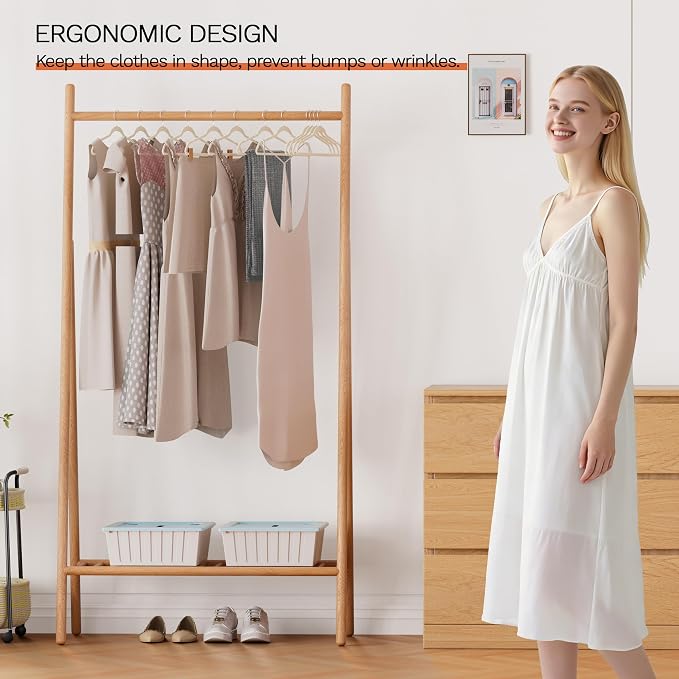 Ivory Velvet Hangers 60 Pack, Slim Space Saving Suit Hangers - Image 9
