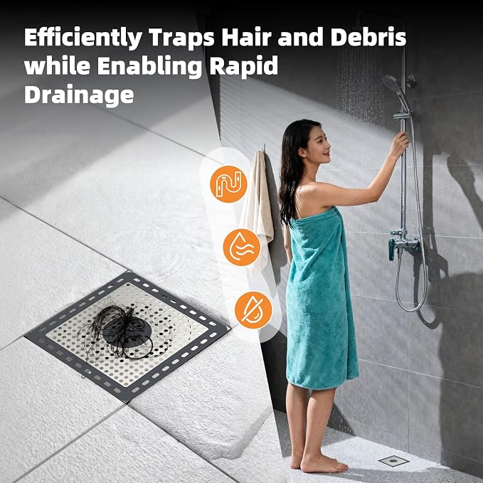 Hibbent Upgraded Shower Drain Hair Catcher, Shower Cover - Image 9