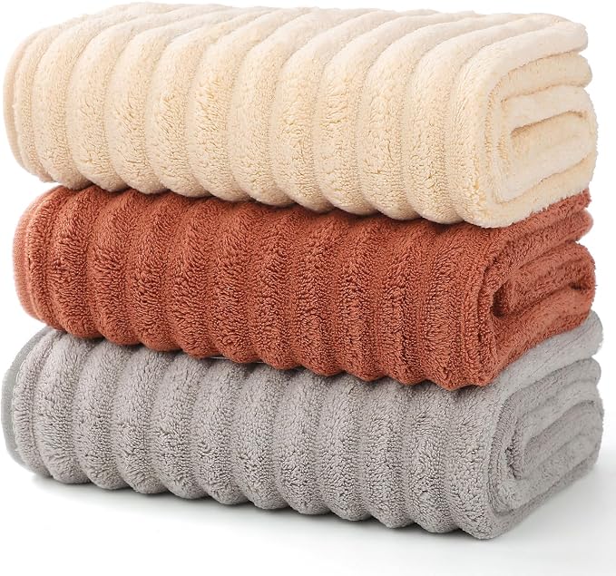 Luxury 3-Piece Quick-Dry Bath Towel Set – Ultra Soft Microfiber Towels | Hand - Image 2